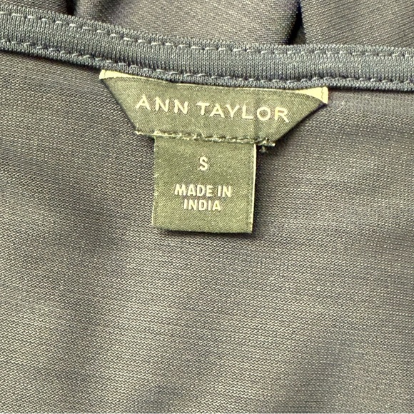 Ann Taylor Factory Women's Knit 3/4 Double Ruffle Sleeve Top, Navy, Size S - Picture 4 of 7